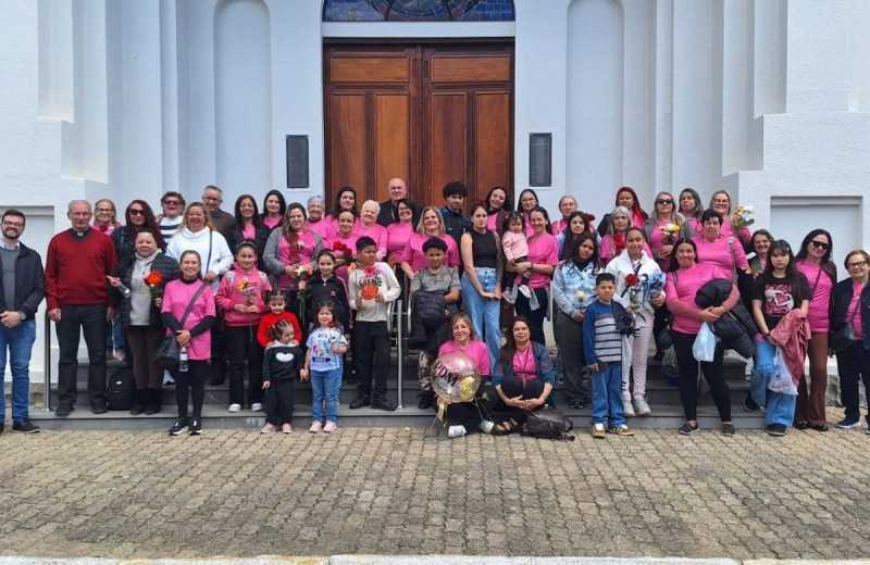 Foto de capa da notícia Na celebração dos 40 anos de atuação, Pastoral da Dignidade da Mulher da Diocese de Caxias realiza 36ª Romaria a Caravaggio