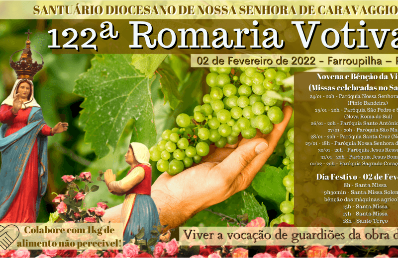 Foto de capa da notícia 122ª Romaria Votiva terá bênção aos tratores agrícolas no  Santuário de Nossa Senhora de Caravaggio