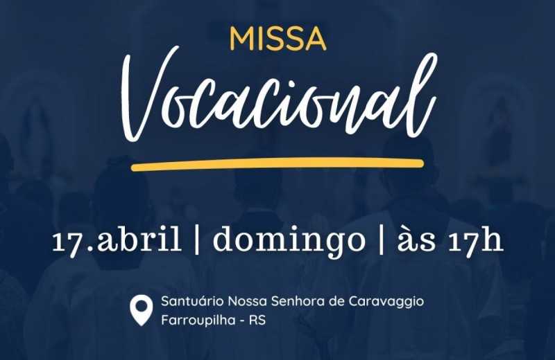 Foto de capa da notícia Domingo de Páscoa será de Missa Vocacional no Santuário de Caravaggio