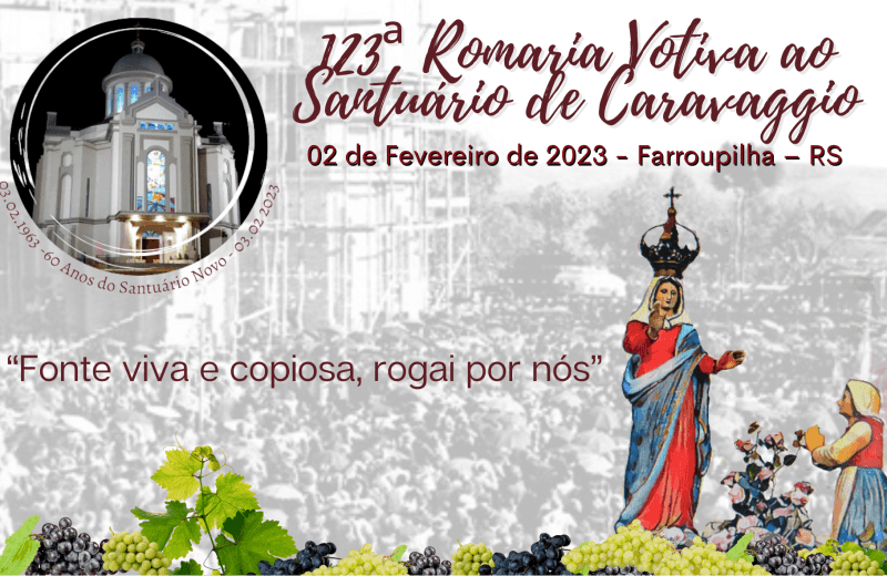 Foto de capa da notícia Santuário de Caravaggio lança a programação da 123ª Romaria Votiva de Nossa Senhora de Caravaggio